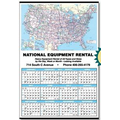 Large U.S. Map Year-In-View Calendar
